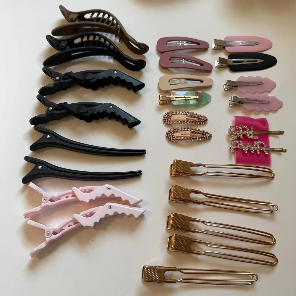 Huge Hair Accessory Lot Claw Clips Barrettes Floral Pearl Rhinestone Bow‎